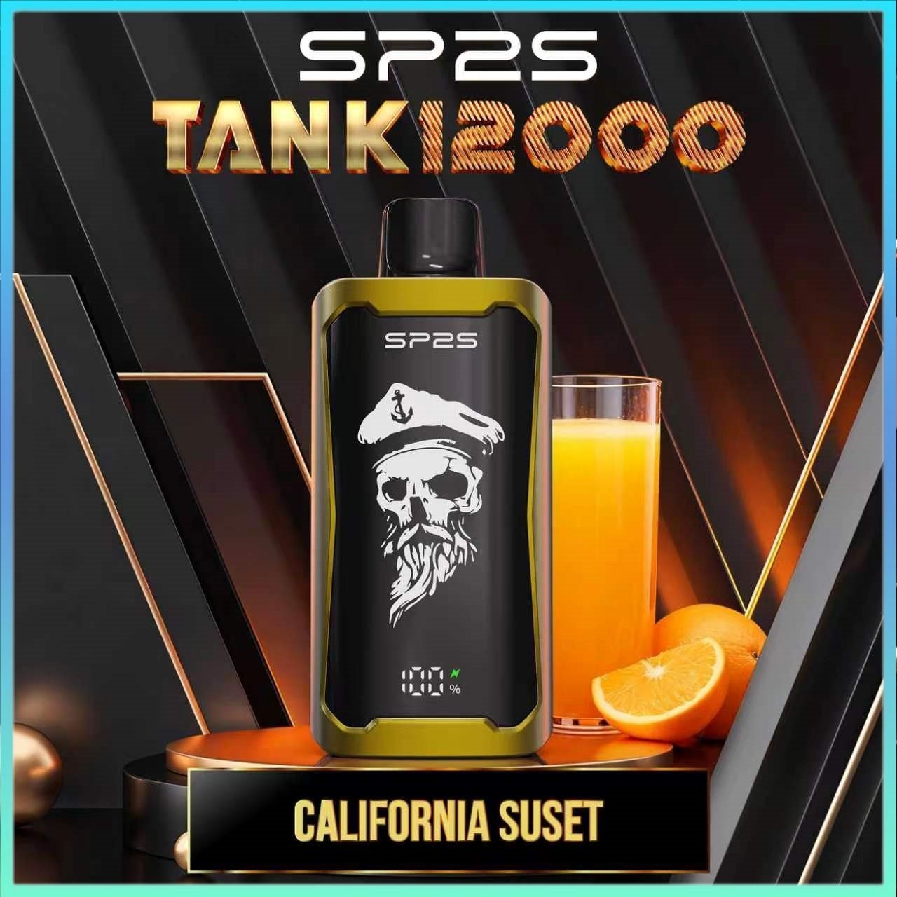 SP2S TANK 12000 Puffs California sunset Disposable Vape