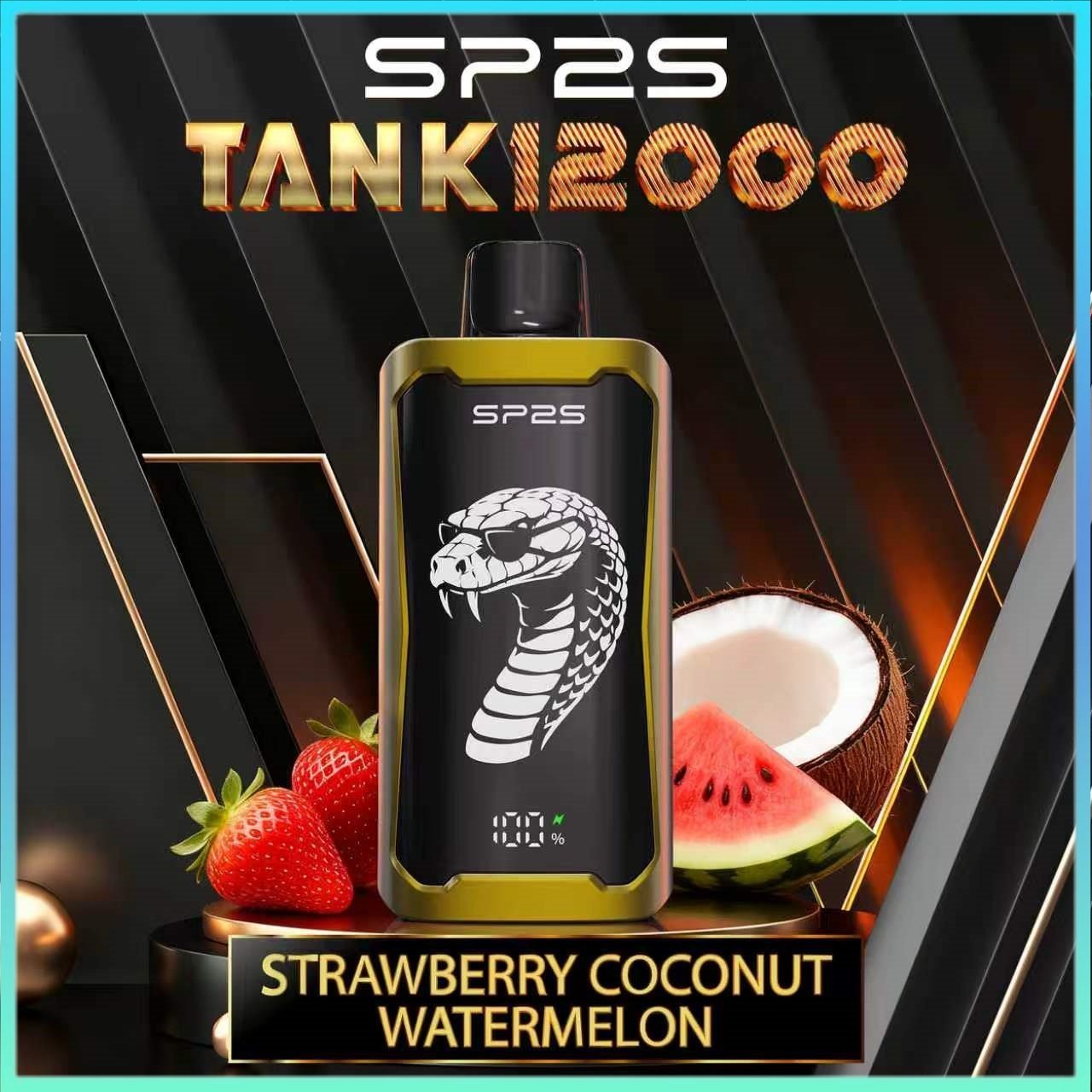 SP2S TANK 12000 Puffs Strawberry coconut watermelon Disposable Vape