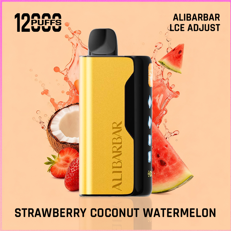 ALIBARBAR Ice Adjust 12000 Puffs Strawberry Coconut Watermelon